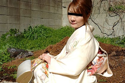 和服で野外露出青姦 田中みり